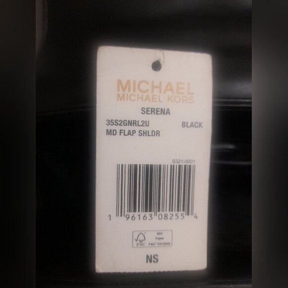 Michael Kors Black Serena Quilted Chain Shoulder Bag - Picture 15 of 16